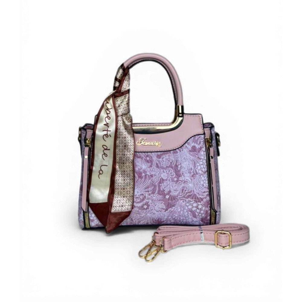 Blush Pink with Lavender Floral Print